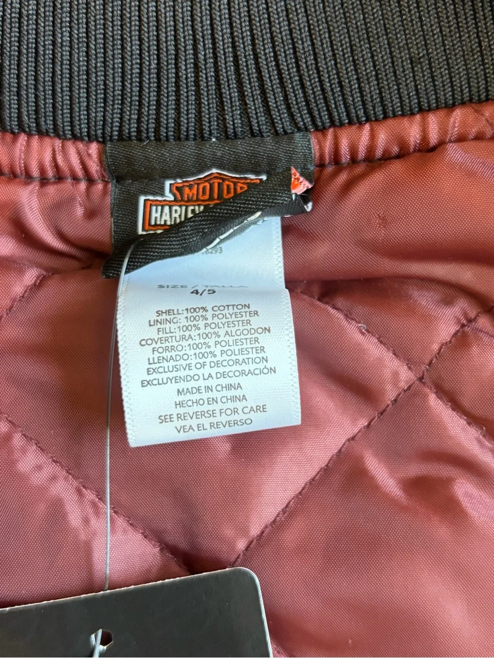 NWT Harley Davidson 4T 5T Bomber Jacket 120th Anniversary *FLAWED SLEEVE* Kids
